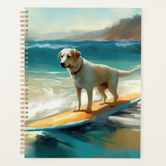 Anatolische herder strand surfen schilderij planner (Voorkant)