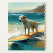 Anatolische herder strand surfen schilderij planner (Achterkant)