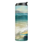 Anatolische herder strand surfen schilderij thermosbeker (Gedraaid links)