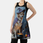 Anatolische herder Whimsical Halloween-schilderij Schort (Insitu)