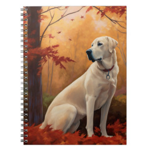 Anatolische Herdershond  in Herfstbladeren Vallen  Notitieboek