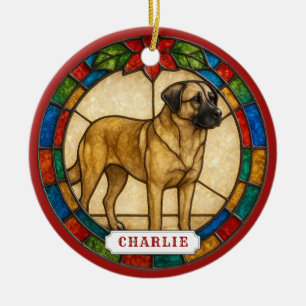 Anatolische Herdershond Keramische Cirkel Ornament