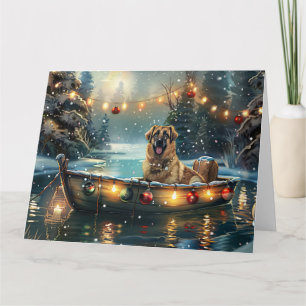 Anatolische Herdershond Kerst Feestelijke Reis Kaart