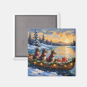 Anatolische Herdershond Kerstboot Vakantie Magneet
