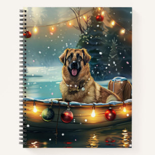 Anatolische Herdershond Kerstmis Festivale Reis Notitieboek