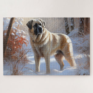 Anatolische Herdershond Laat het Sneeuwen Kerstmis Legpuzzel
