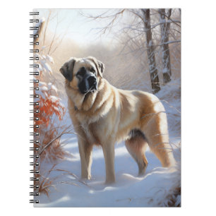 Anatolische Herdershond Laat het sneeuwen Kerstmis Notitieboek