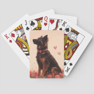 Anatolische Herdershond met Rozen - Valentijnsdag Pokerkaarten