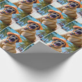 Anatolische Herdershond op Strand, cadeau voor hon Cadeaupapier (Hoek)