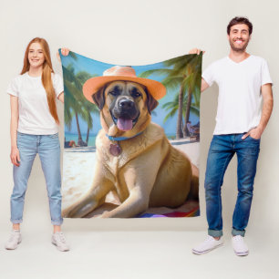 Anatolische Herdershond op Strand, cadeau voor hon Fleece Deken