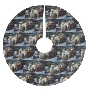 Anatolische Herdershond Sneeuw Slede Kerst Decor Kerstboom Rok