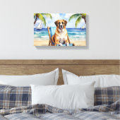 Anatolische Herdershond Strand Scene Canvas Afdruk (Insitu (Slaapkamer))