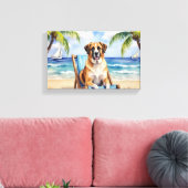 Anatolische Herdershond Strand Scene Canvas Afdruk (Insitu (Woonkamer))