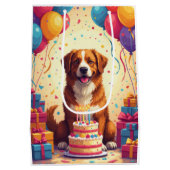 Anatolische Herdershond Verjaardagsfeest Medium Cadeauzakje (Achterkant)