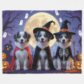 Anatolische Herdershonden Pompoen Halloween Grappi Fleece Deken (Voorkant (Horizontaal))