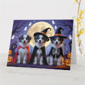 Anatolische Herdershonden Pompoen Halloween Grappi Kaart (Gele Bloem)