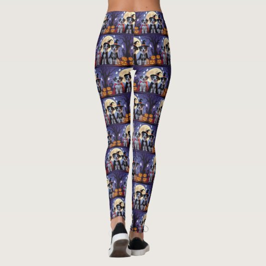 Anatolische Herdershonden Pompoen Halloween Grappi Leggings (Achterkant)