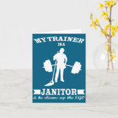 Anatoly My Trainer Is Janitor Funny Gym Prank Kaart (Gele Bloem)