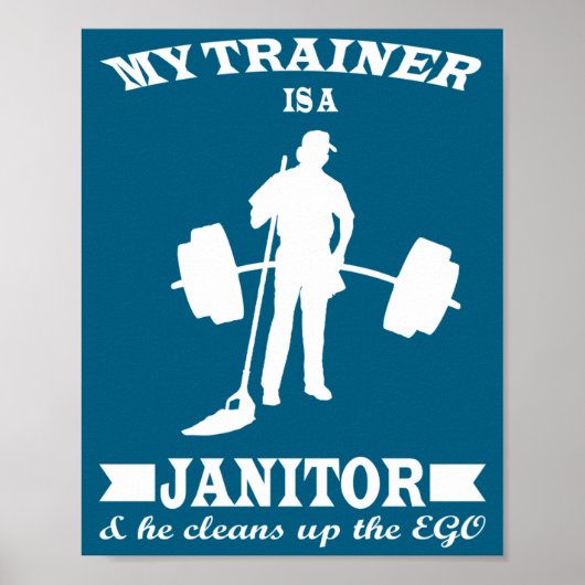 Anatoly My Trainer Is Janitor Funny Gym Prank Poster (Voorkant)