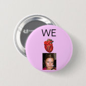 Anatomic Heart Casey Pink Ronde Button 5,7 Cm (Voorkant /achterkant)