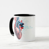 Anatomical Heart - Artistic Medical Illustration Mok (Voorkant links)
