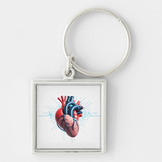 Anatomical Heart - Artistic Medical Illustration Sleutelhanger (Voorkant)