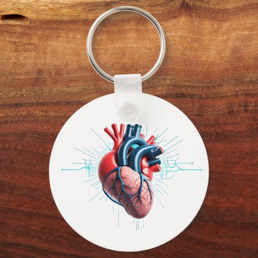 Anatomical Heart - Artistic Medical Illustration Sleutelhanger (Voorkant)