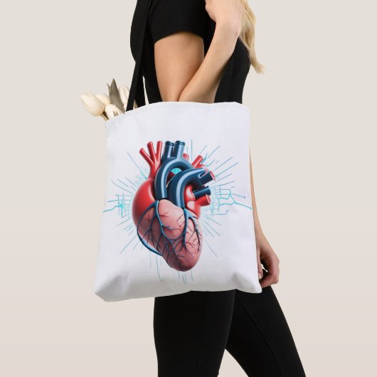 Anatomical Heart - Artistic Medical Illustration Tote Bag (Dichtbij)