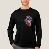 Anatomical Heart - Artistic Medical Illustration Tri-Blend Shirt (Voorkant volledig)