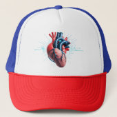 Anatomical Heart - Artistic Medical Illustration Trucker Pet (Voorkant)
