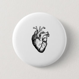 Anatomical Heart Badge Ronde Button 5,7 Cm