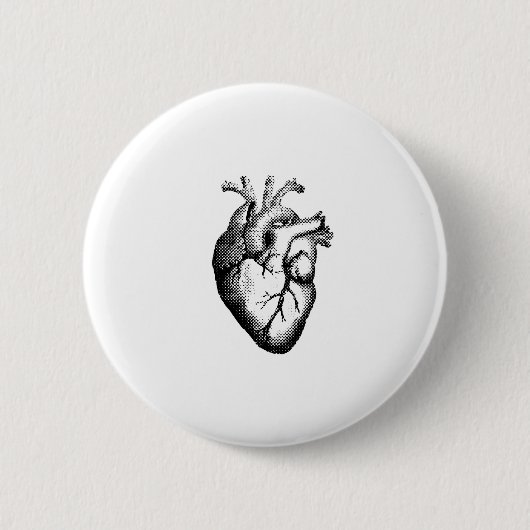 Anatomical Heart Badge Ronde Button 5,7 Cm (Voorkant)