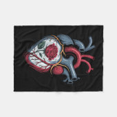 Anatomical Heart Botanical Bloom Biology Rose Vale Fleece Deken (Voorkant (Horizontaal))
