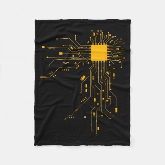 Anatomical Heart Cpu Processor Computer Science Pr Fleece Deken (Voorkant)