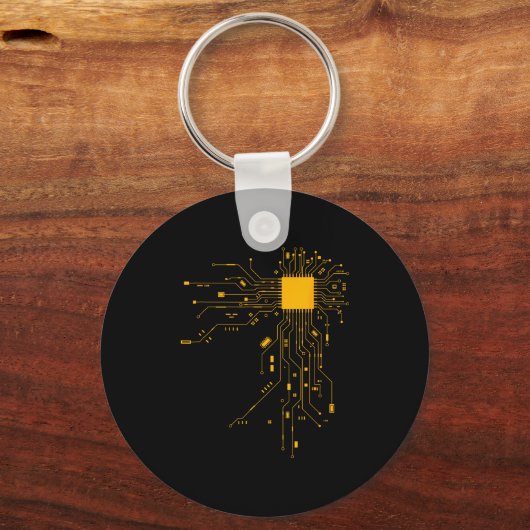 Anatomical Heart Cpu Processor Computer Science Pr Sleutelhanger (Voorkant)