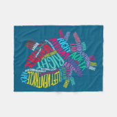 Anatomical Heart Design Cardiac Cardiovascular Icu Fleece Deken (Voorkant (Horizontaal))