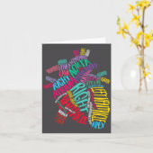 Anatomical Heart Design Cardiac Cardiovascular Icu Kaart (Gele Bloem)