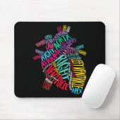 Anatomical Heart Design Cardiac Cardiovascular Icu Muismat (Met muis)