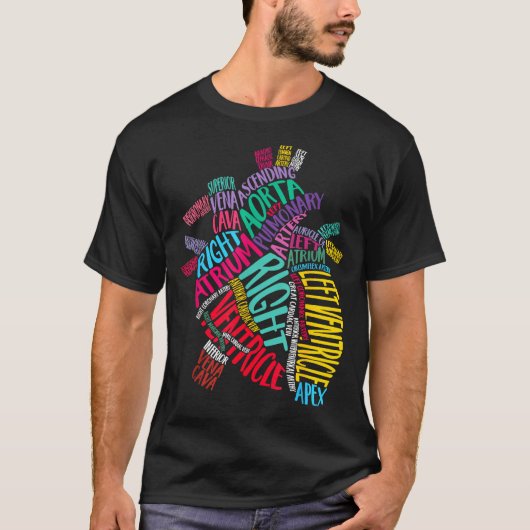 Anatomical Heart Design Cardiac Cardiovascular Icu T-shirt (Voorkant)