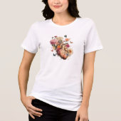 Anatomical Heart Floral Art Tri-Blend Shirt (Voorkant)
