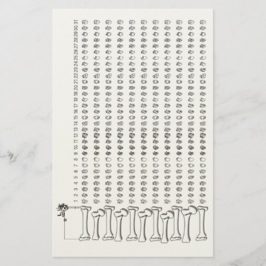 Anatomical Heart Habit Tracker – Gothic Habit Trac Briefpapier (Voorkant)