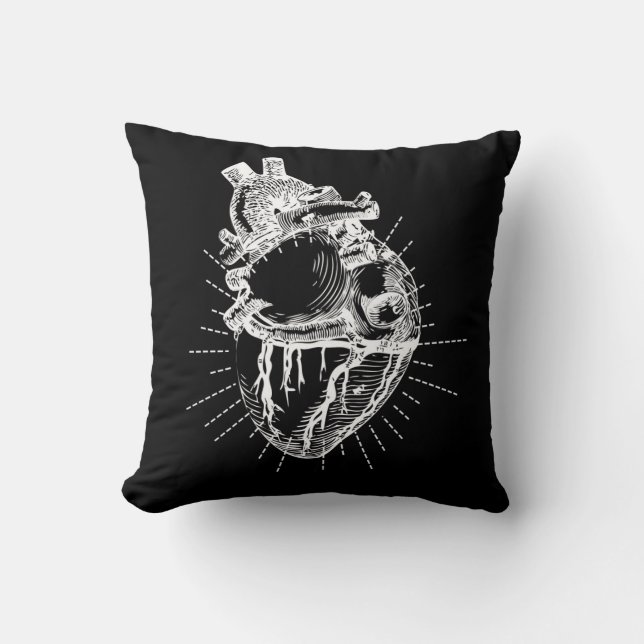 Anatomical Heart Illustration Sierkussen (Voorkant)