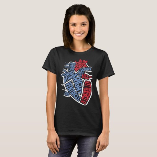 Anatomical Heart Medical Parts Cardiologist Surgeo T-shirt (Voorkant volledig)