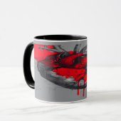 Anatomical Heart Sketch Trash Polka Art Mug Mok (Voorkant links)