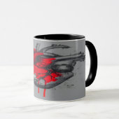 Anatomical Heart Sketch Trash Polka Art Mug Mok (Voorkant rechts)