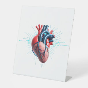 Anatomical Heart - Tafelteken Reclamebord Met Voetstuk