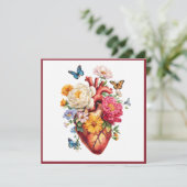 Anatomical Heart Valentine  Feestdagenkaart (Staand voorkant)