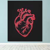 Anatomical Heart Valentine Shirt Canvas Afdruk (Insitu (Houten vloer))