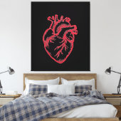 Anatomical Heart Valentine Shirt Canvas Afdruk (Insitu (Slaapkamer))
