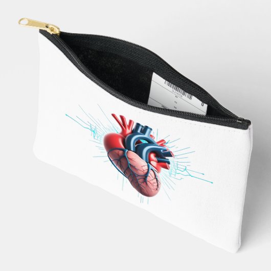 Anatomical Heart with EKG - Medical Art Design Etui (Open)